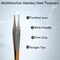 A2Z Scilab Flat Hollow Handle Tweezers, Toothed 4.75L, Stainless Steel, Gold Band A2Z-ZR897 - alternate 3